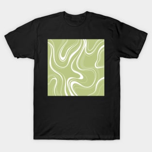 Lime green flow pattern T-Shirt